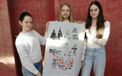 Ustvarjanje naših učenk ob bajki Volkodlak